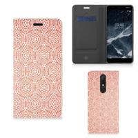 Nokia 5.1 (2018) | Hoesje met Magneet | Pattern Orange - thumbnail