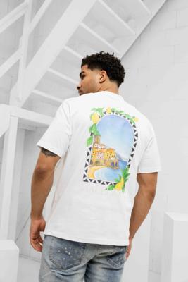 Malelions Amalfi Window T-Shirt Heren Wit - Maat XXL - Kleur: Wit | Soccerfanshop