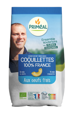 Primeal Macaroni met verse eieren bio 500 Gram Primeal Macaroni met verse eieren bio 500 Gram