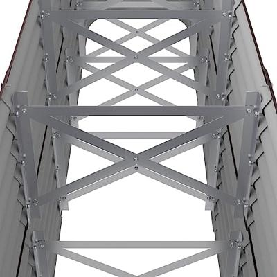 VidaXL Plantenbak 224x40x68 cm gegalvaniseerd staal bruin