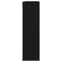 Wandschap 75x16x55 cm bewerkt hout zwart eikenkleur - thumbnail