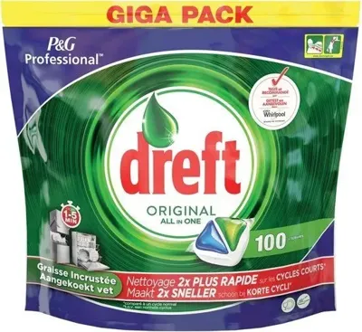 Dreft - Original All In One Tabs Per Zak - 100 stuks Dreft - Original All In One Tabs Per Zak - 100 stuks