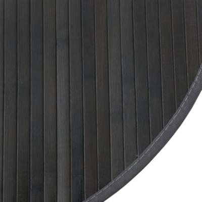 Vloerkleed rond 100 cm bamboe grijs - thumbnail