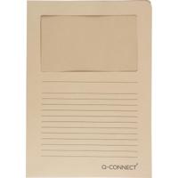 Q-CONNECT L-map met venster, 120 g/m², A4, pak van 100 stuks, kraft - thumbnail