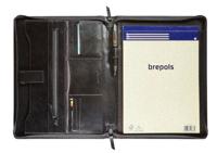 Schrijfmap Maverick All Black A4 met rits inclusief schrijfblok leer zwart - thumbnail