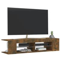 Tv-meubel met LED-verlichting 135x39x30 cm gerookt eikenkleurig - thumbnail