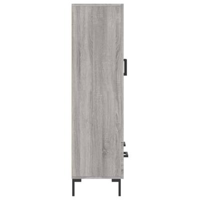 Hoge kast 69,5x31x115 cm bewerkt hout grijs sonoma eikenkleurig