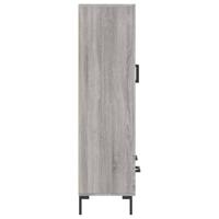Hoge kast 69,5x31x115 cm bewerkt hout grijs sonoma eikenkleurig - thumbnail
