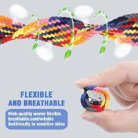 Braided nylon bandje - Blauw / groen gemêleerd - Xiaomi Redmi Watch 5 Active / Redmi Watch 5 Lite - thumbnail