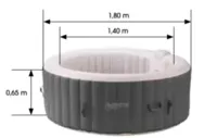 Infinite opblaasbare spa Xtra 800 4-persoons rond - thumbnail
