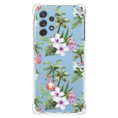 Samsung Galaxy A73 Case Anti-shock Flamingo Palms Samsung Galaxy A73 Case Anti-shock Flamingo Palms