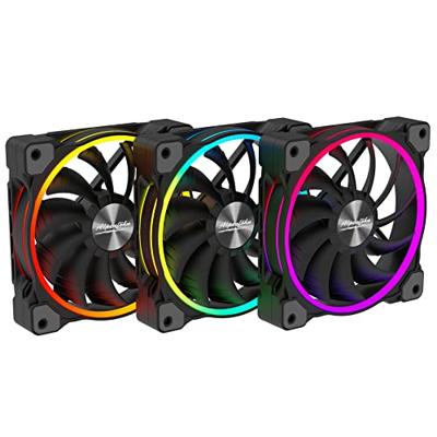 Alpenföhn 3x Wing Boost 3 ARGB PC-ventilator Zwart, RGB (b x h x d) 120 x 120 x 25 mm Incl. LED-verlichting