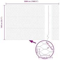 VidaXL Hexagon hek groen 1,4 x 50 m pvc - thumbnail