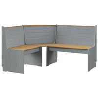 Hoekbank REINE 151 cm massief grenenhout honingbruin en grijs - thumbnail