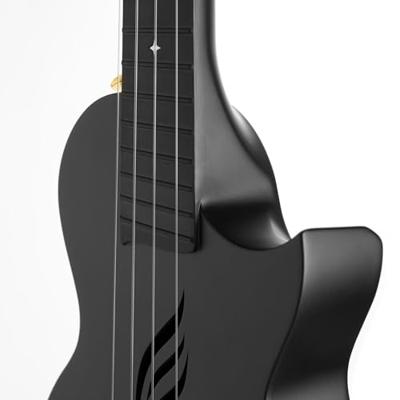 Cascha HH 2258 carbon fiber concert ukelele set zwart