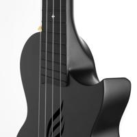 Cascha HH 2258 carbon fiber concert ukelele set zwart - thumbnail
