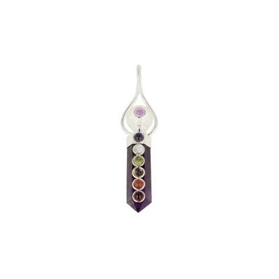 Chakra Hanger Amethist met Bergkristal Bol Chakra Hanger Amethist met Bergkristal Bol