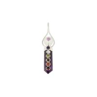 Chakra Hanger Amethist met Bergkristal Bol - thumbnail