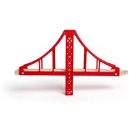 Bigjigs houten rails - dubbele hangbrug, 7dlg. - thumbnail
