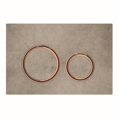 Bedieningsplaat Geberit Sigma 50 Round voor 2-toets Spoeling Rosé Goud / Betonlook