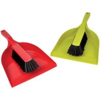 Stofblik met handveger, uit PVC, geassorteerde kleuren - thumbnail