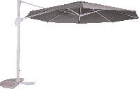 Zweefparasol Virgo 350 cm wit frame steengrijs - thumbnail
