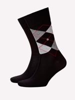 Burlington 2-paar mix Everyday heren sokken - Argyle - Biologisch katoenen sokken met ruit print - 46 - Zwart - 46 - 46 - 46 - 46 - 46 - 46 - thumbnail