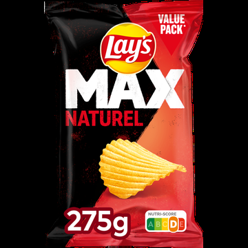 Lay&apos;s Max Ribbel Chips Naturel 275 gr bij Jumbo