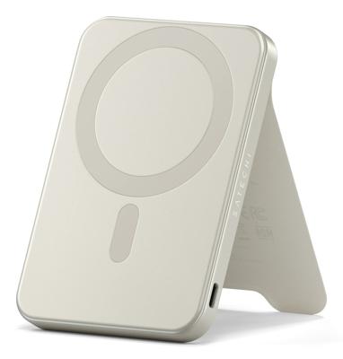 Satechi OntheGo magnetische Qi2 Powerbank met Stand (5.000mAh/20W) - Sand