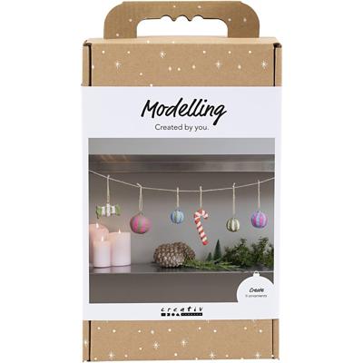 Creativ Company Hobbyset boetseren, pulp kerstfiguren, diverse kleuren, 1 doos Creativ Company Hobbyset boetseren, pulp kerstfiguren, diverse kleuren, 1 doos