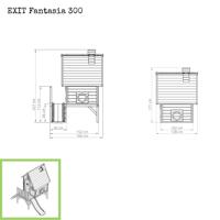 EXIT Fantasia 300 houten speelhuis - rood - thumbnail