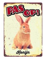 Plenty Gifts waakbord blik konijn - thumbnail