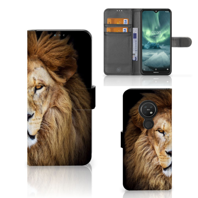 Nokia 7.2 | Nokia 6.2 | Telefoonhoesje | Met pasjeshouder | Leeuw