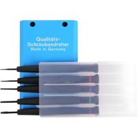 Bernstein Tools for Electronics 4-380 Horlogemaker-schroevendraaier set 5-delig Kopbreedte: 1 mm, 1.5 mm, 2 mm, 2.5 mm, 3 mm - thumbnail