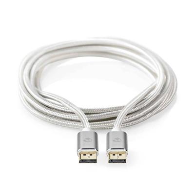 DisplayPort-Kabel | DisplayPort Male | DisplayPort Male | 8K@60Hz | Verguld | 2.00 m | Rond | Gevloc