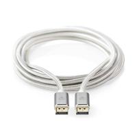 DisplayPort-Kabel | DisplayPort Male | DisplayPort Male | 8K@60Hz | Verguld | 2.00 m | Rond | Gevloc - thumbnail