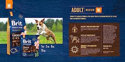 BRIT Premium by Nature Adult M - droogvoer voor hond Kip - 8 kg