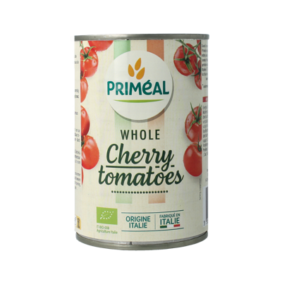 Primeal Cherry tomaten heel bio 400 Gram Primeal Cherry tomaten heel bio 400 Gram