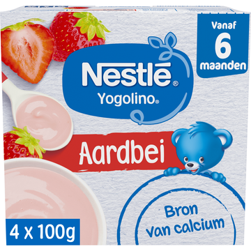 Nestle Yogolino® Aardbei 6+ maanden baby toetje 4 x 100 g bij Jumbo