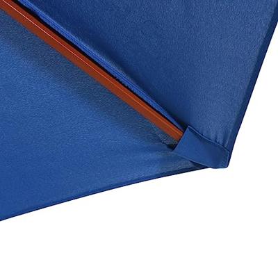 VidaXL Parasol met houten paal 300x258 cm blauw