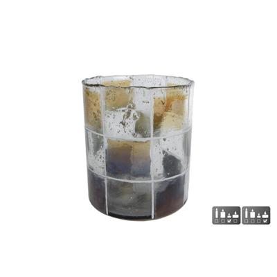 CosyDecor Theelichthouder blocks glas 11x11x13cm