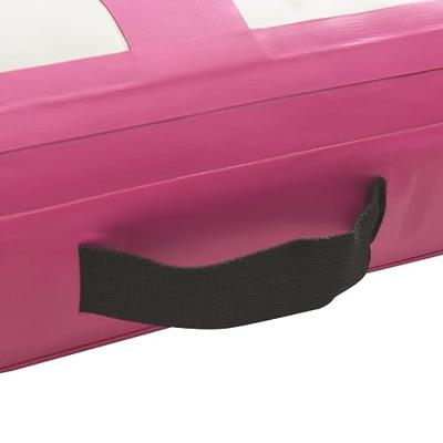 VidaXL Gymnastiekmat met pomp opblaasbaar 600x100x15 cm pvc roze - thumbnail