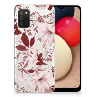 Hoesje maken Samsung Galaxy A02s Watercolor Flowers - thumbnail