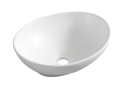 Barco waskom ovaal 40 x 33 x 14,5 cm keramiek mat wit