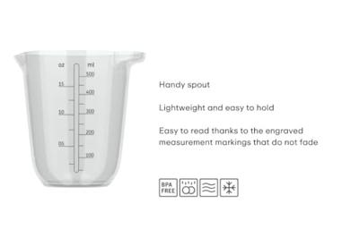 Mepal maatbeker chef it 500ml helder