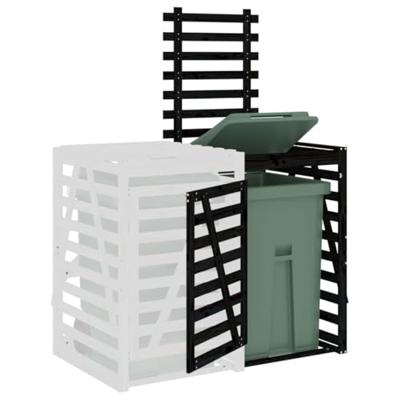 VidaXL Containerberging verlengstuk massief grenenhout zwart