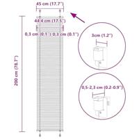Pliss rolgordijn 45x200 cm stofbreedte 44,4 cm polyester crme - thumbnail