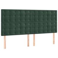 Bedframe zonder matras 160x200 cm fluweel donkergroen - thumbnail