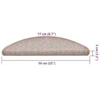 Trapmatten 56x17x3 cm lichtbruin