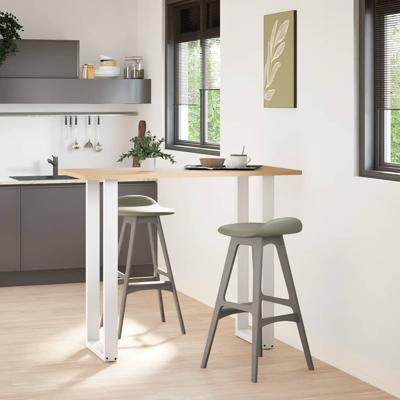 Bartafelpoten 2 st U-vormig 40x(110-111) cm staal wit